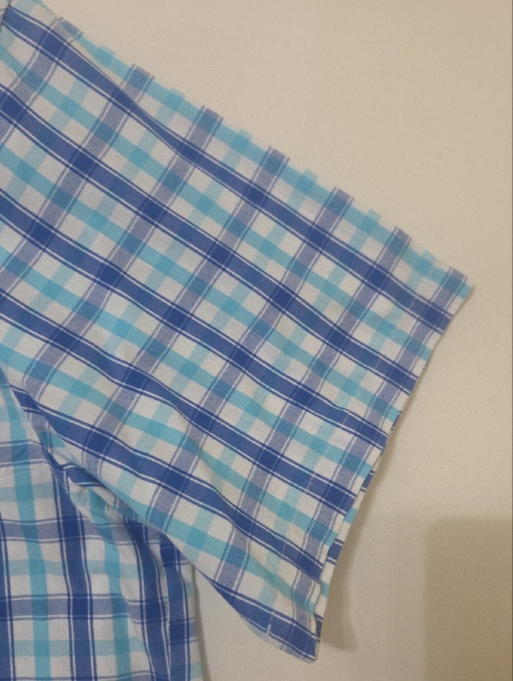 Magellan Outdoors Men’s Blue & Teal Plaid Short-Sleeve Button-Down Shirt - Sz XL - Picture 8 of 12
